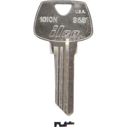 ILCO Sargent Nickel Plated House Key, S68 / 1010N (10-Pack) AL4406300B