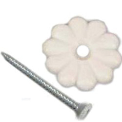 United States Hardware White Rosette with Screws (24-Count) D-138B