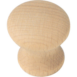 Laurey Au Natural Wood Round 1-1/4 In. Cabinet Knob 33301