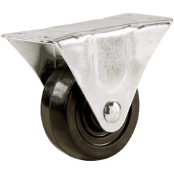 Shepherd Hardware 3 In. General-Duty Rubber Rigid Plate Caster 9483