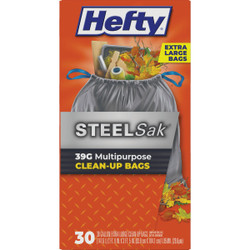 Hefty Steel Sak 39 Gal. Heavy Duty Black Trash Bag (30-Count) E88682