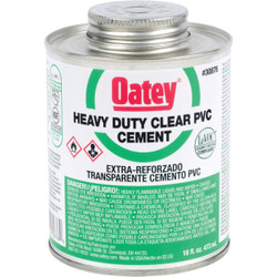 Oatey 16 Oz. Heavy Bodied Heavy-Duty Clear PVC Cement 30876