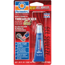 PERMATEX 0.2 Oz. Red High-Strength Gel Squeeze Threadlocker 27005