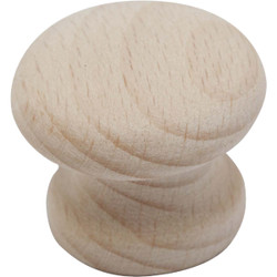 Do it Wood Hardwood Round 1-1/4 In. Cabinet Knob, (2-Pack) 921DI-1.25