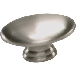 Laurey Nantucket Oval 1-1/2 In. Satin Pewter Cabinet Knob 52239