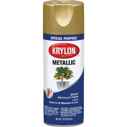 Krylon Metallic 12 Oz. Gloss Spray Paint, Bright Gold K01701A77