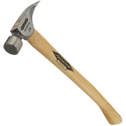 Stiletto 14 Oz. Milled-Face Framing Hammer with Curved Hickory Handle TI14MC