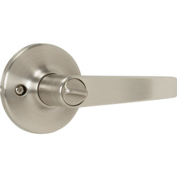 Steel Pro Brushed Nickel Straight Privacy Door Lever LHX201B