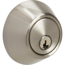 Steel Pro Brushed Nickel Double Cylinder Deadbolt DB9X22