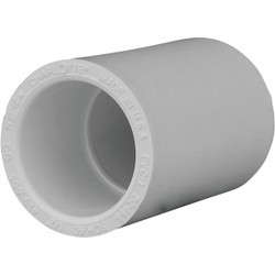 Charlotte Pipe 1/2 In. Sch. 40 PVC Coupling  PVC 02100  0600HA Pack of 25