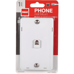 RCA White Wall Telephone Jack TP251WHR