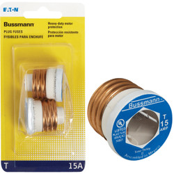 Bussmann 15A T Time-Delay Plug Fuse (2-Pack) BP/T-15