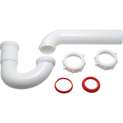 Keeney 1-1/2 In. to 1-1/4 In. White Plastic P-Trap with Reducer Washer 400WK