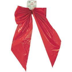 Holiday Trims 18x31 2lp Red Poly Bow 7257DOZ Pack of 12