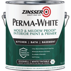 Zinsser Perma-White White-Tintable Eggshell Gallon Mildew Paint 2771