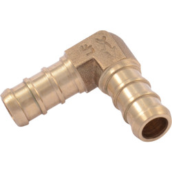 SharkBite 3/8 In. x 3/8 In. Barb 90 Deg. Brass PEX Elbow (1/4 Bend) UC246LFA