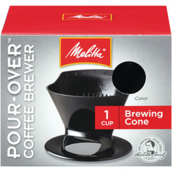Melitta Pour-Over Black 1 Cup Filter Cone Coffee Brewer 64007