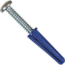 Hillman #8 - #10 Thread x 7/8 In. Blue Conical Plastic Anchor (6 Ct.) 5063