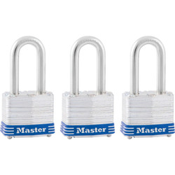 Master Lock 1-9/16 In. Laminated Steel Keyed Padlock (3-Pack) 3TRILF
