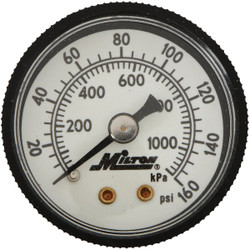 Milton 1/8 In. NPT Back Mount Mini Pressure Gauge 1189