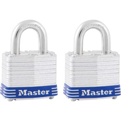 Master Lock 1-9/16 In. Wide 4-Pin Tumbler Keyed Alike Padlock (2-Pack) 3T