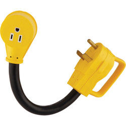 Camco PowerGrip 30A/15A Dogbone RV Power Cord Adapter 55153