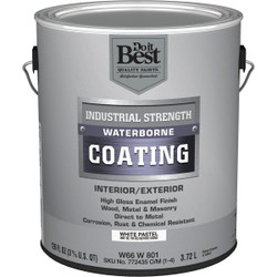 Do it Best Pastel Base Waterborne Industrial Enamel, White, 1 Gal. W66W00801-16