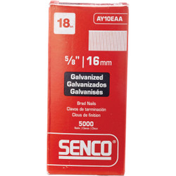 Senco 18-Gauge Galvanized Slight Head Brad Nail, 5/8 In. (5000 Ct.) AY10EAA