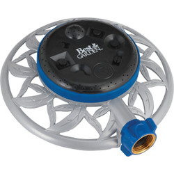 Best Garden Metal Varied Coverage Stationary Turret Sprinkler, Blue/Gray/Black