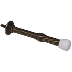 Ultra Hardware 3 In. Oil Rubbed Bronze Plastic Tip Spring Door Stop 61702