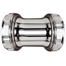 Do it Best 1-1/4 In. Chrome-Plated Brass Straight Coupling DIB669PC