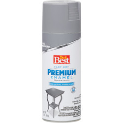 Do it Best Premium Enamel 12 Oz. Gloss Spray Paint, Medium Gray 203442D