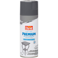 Do it Best Premium Enamel 12 Oz. Gloss Spray Paint, Stone Gray 203447D