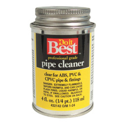 Do it Best 4 Oz. All-Purpose Pipe Clear PVC Cleaner 19103-24
