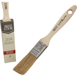 Best Look 1 In. Flat White Natural China Bristle Paint Brush 787367