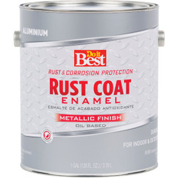 Do it Best Rust Coat Oil-Based Gloss Enamel, Aluminum, 1 Gal. 203372D