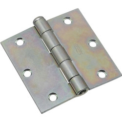 National 3-1/2 In. Square Zinc Plated Steel Broad Door Hinge (2-Pack) N195669