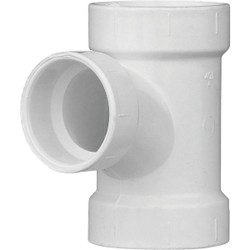 Charlotte Pipe 2 In. x 1-1/2 In. Reducing Sanitary PVC Tee PVC 00401  1000HA