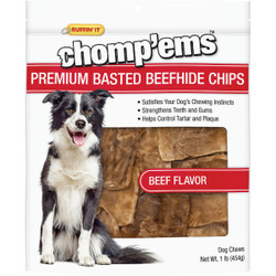 Westminster Pet Ruffin' it Chomp'ems Beef 1 Lb. Rawhide Chips 27143