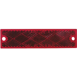 Peterson 1-1/8 In. W. x 4-7/16 In. H. Compact Rectangular Red Reflector V487R