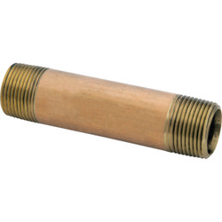 Anderson Metals 3/8 In. x 2-1/2 In. Red Brass Nipple 38300-0625