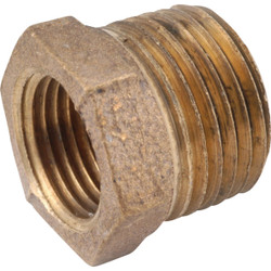 Anderson Metals 3/8 In. MPT x 1/4 In. FPT Red Brass Hex Reducing Bushing