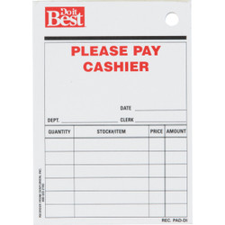 Centurion 3 In. x 4-1/4 In. 50 sheets Receipt Pad REC PAD-DI