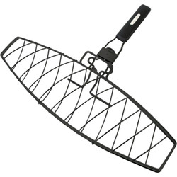GrillPro 6.25 In. W. Steel Grill Fish Basket 21015