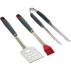 GrillPro Resin Handle Stainless Steel 3-Piece BBQ Tool Set 40025