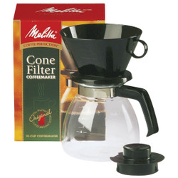 Melitta 10 Cup Drip Cone Black Coffee Maker 640616