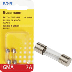 Bussmann 7A GMA Glass Tube Electronic Fuse (2-Pack) BP/GMA-7A