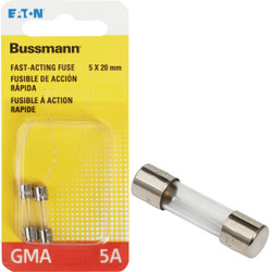 Bussmann 5A GMA Glass Tube Electronic Fuse (2-Pack) BP/GMA-5A