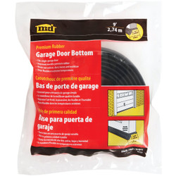 M-D 2 In. x 9 Ft. Black Rubber Door Bottom Garage Door Seal 03723