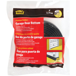 M-D 2 In. x 9 Ft. Black Rubber Door Bottom Garage Door Seal